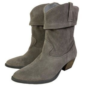Charles by David Charles Womens 9.5 Zulu Light Grey Western Style Heeled Boots